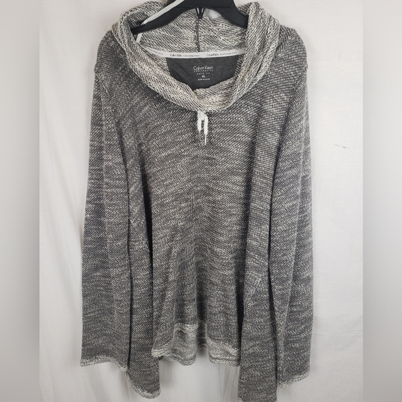 Calvin Klein Performance Cowl Neck Long Sleeve Quick Dry Sweater Sz XL - Picture 1 of 9